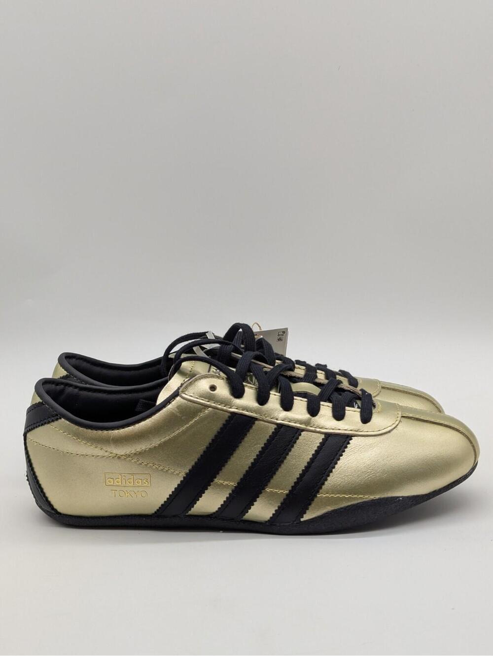 Adidas Tokyo Gold Metallic Black JQ0594 Shoes Women's Size 6.5 / Kids 5.5Y New - Picture 2 of 8